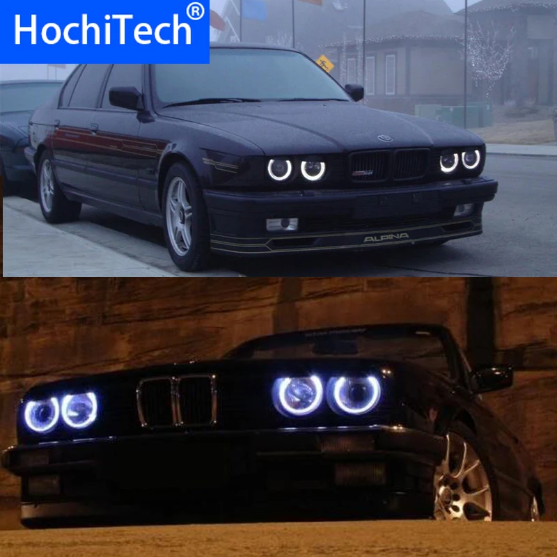 Excellent SMD 5050 LED white headlight  angel demon eyes kit for bmw E30 E32 E34 1984 1985 1986 1987 1988 1989 1990