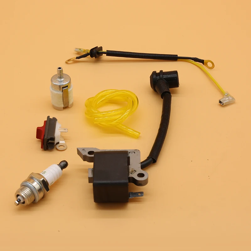Ignition Coil Magneto หยุดสวิทช์จุดระเบิด Coil Spark Plug สำหรับ Husqvarna 136 137 141 142 Garden Chainsaw เปลี่ยนชิ้นส่วน