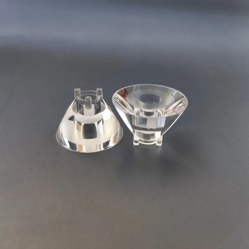 #MUAW-2205 Wysokiej jakości soczewka optyczna LED, soczewka latarki, rozmiar 22X13,71 mm, 5 stopni z nóżkami, czysta powierzchnia, materiały PMMA