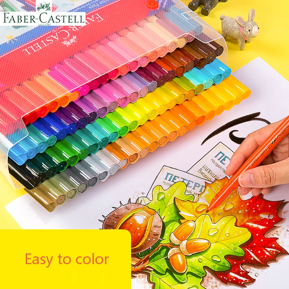 German Faber-Castell 30/60/80 Color Can Be Built Building Blocks Watercolor Pen Set Art Painting Filling Graffiti Can Be Washed