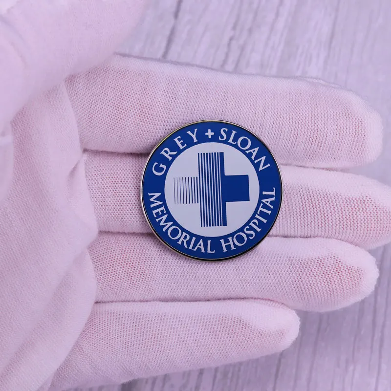 Greys Anatomy Grey + Sloan Memorial Hospital enamel pin button badge
