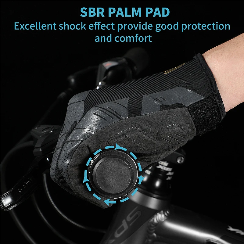 WEST BIKING Breathable Cycling Gloves Touch Screen Anti-slip Shockproof Pad MTB Bike Gloves Sport Fitness Running Bicycle Gloves