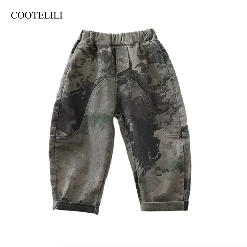 COOTELILI Camouflage Children Cotton Pants Boys Girls Casual Pants Kids Sports Trousers Harem Pants Cool Boys Pants