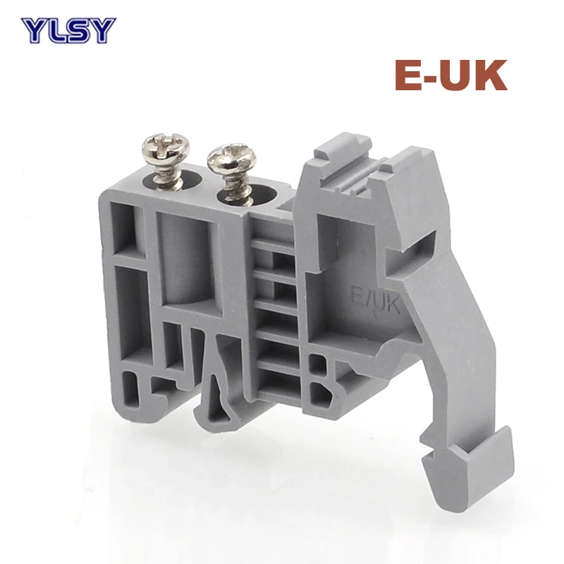 

50Pcs E-UK Terminal Block Fixed Part Wire Cable Connector Plug C45 Din Guide Rail Fastening Seat Morsettiera Bornier End Stopper