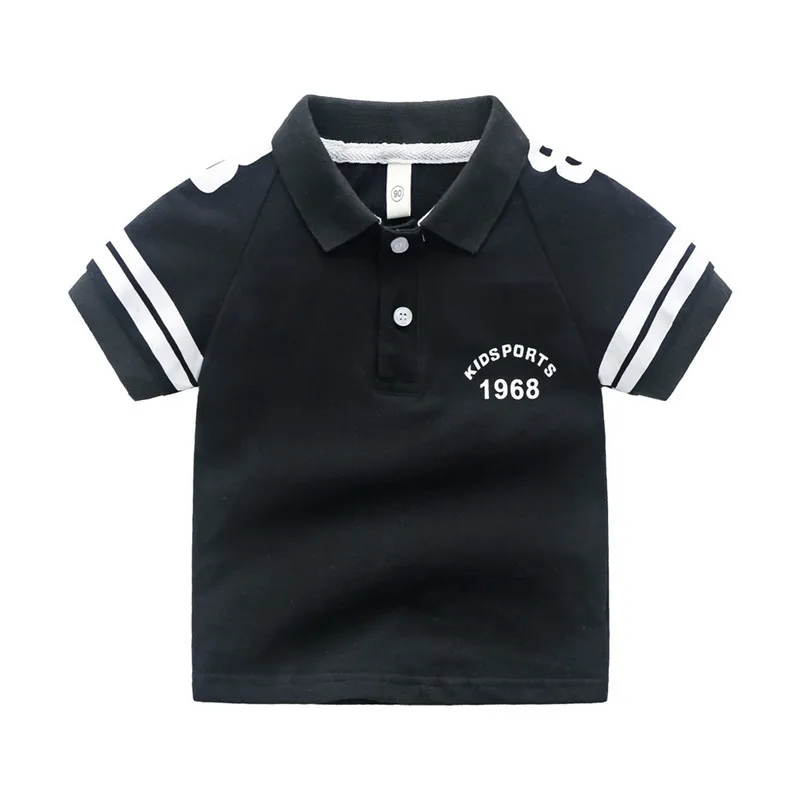 Polo elegante de verano para niños, camisetas de alta calidad, Tops de tela de algodón, ropa para niños