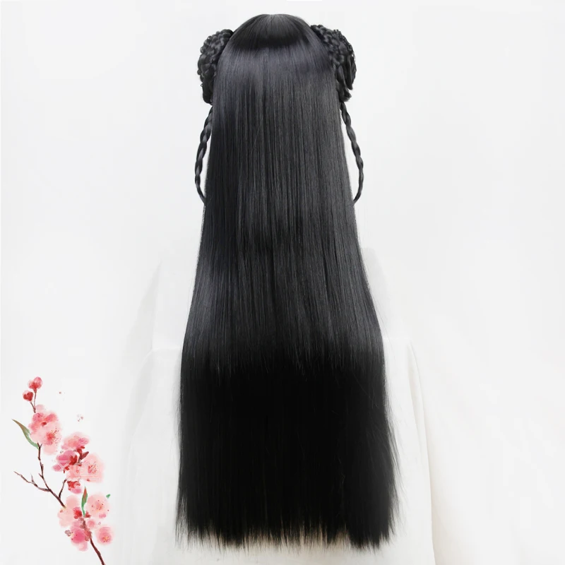 Anime Mo Dao Zu Shi Jiang Yan Li Cosplay Wig Anime Lolita Coplay Wig Black Straight Synthetic Hair Ancientry Wig For Halloween