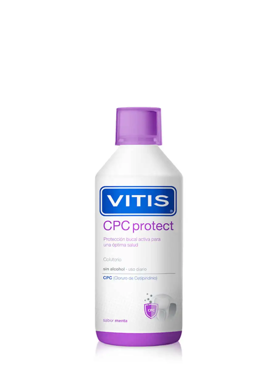 Vitis cpc protect mouthpiece mint flavor 500 ml-antiplaque. Offers complete protection.