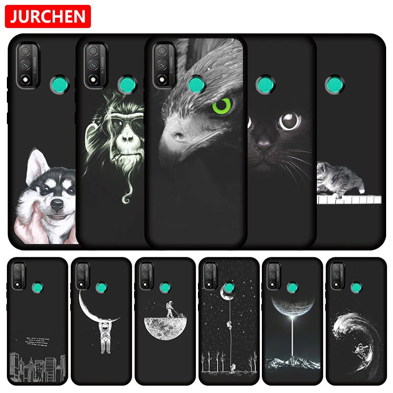 Silicone Phone Case For Huawei P Smart 2020 Cute Cat Dog Cartoon Pattern For Huawei PSmart 2020 POT-LX1A POT-LX3 Soft Back Cover