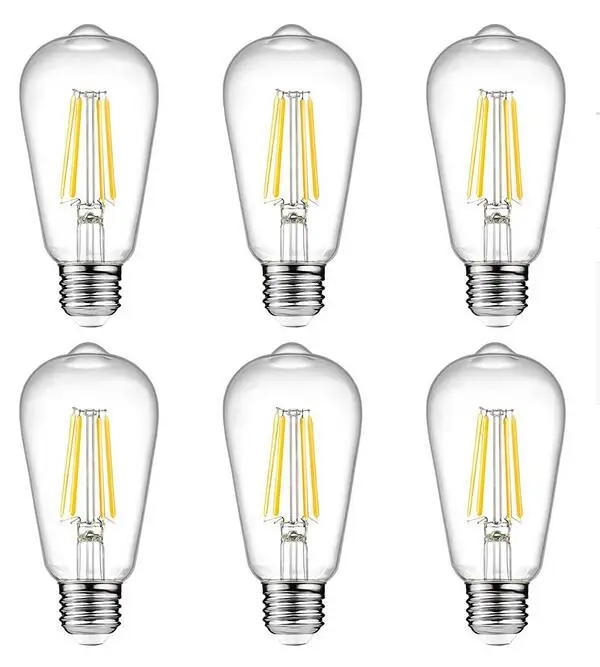 

E27 ST64 LED Bulb Vintage LED Filament Bulb Retro Lights 2W 4W 6W 8W Warm White AC110-240V