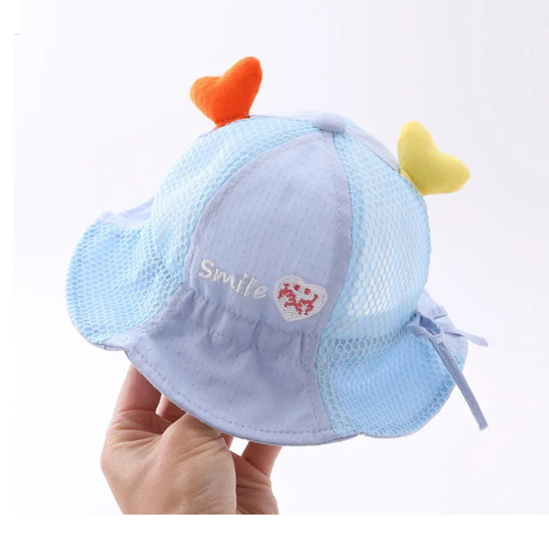 Chapeau de soleil d\'été en maille pour bébés filles, casquette rose mignonne pour enfants, parasol pour tout-petits, accessoires de vêtements de