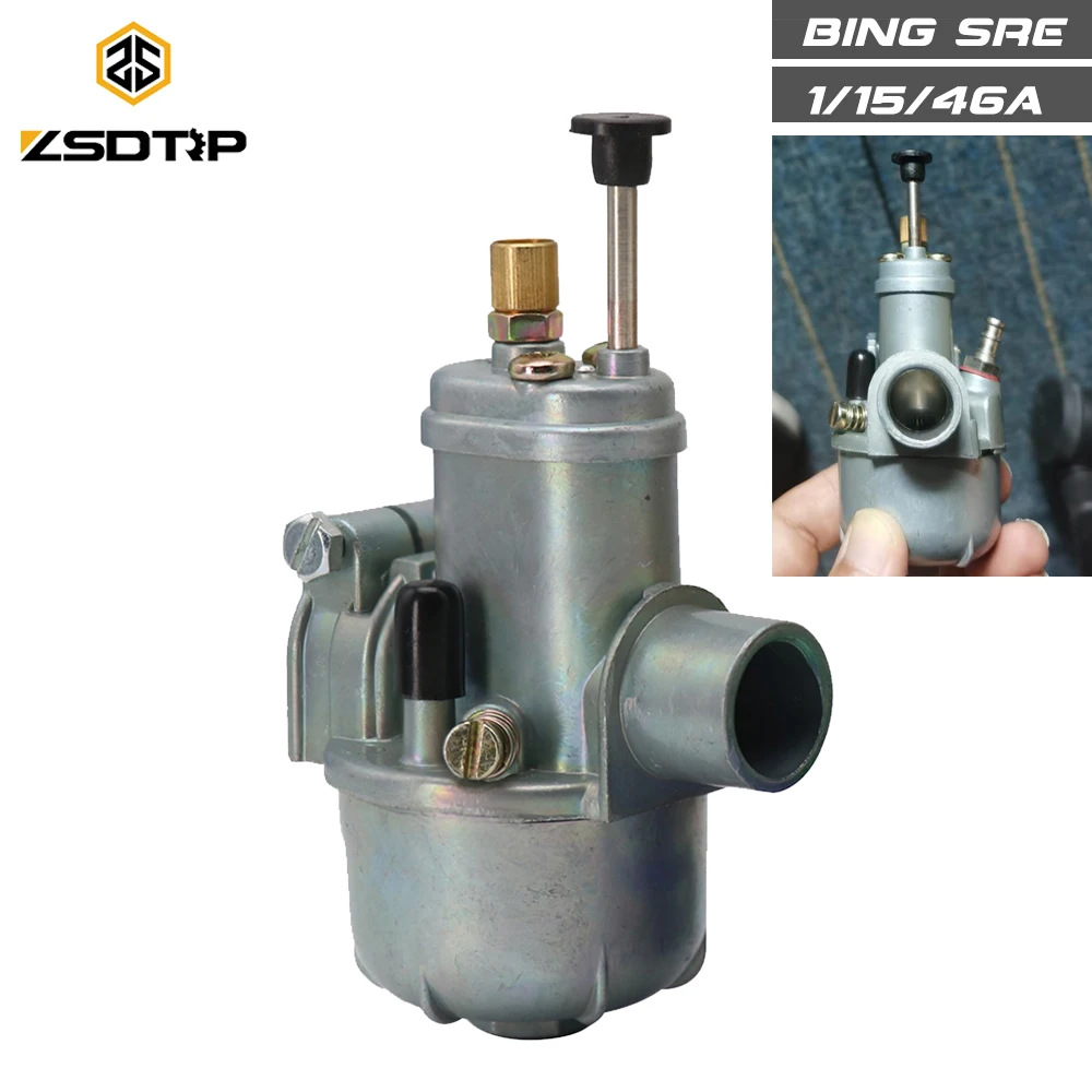 ZSDTRP For BING Carburetor 15mm BING Moped Carburetor For BING SRE 1/15/46A PUCH CASAL MUSTANG ZUNDAPP For 50/60cc Moped