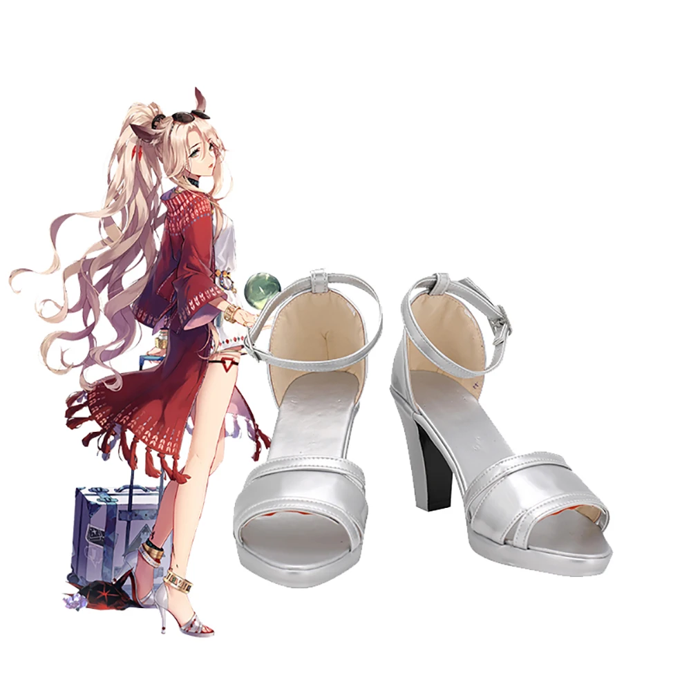 

Game Arknights Gitano Cosplay Shoes High Heel Sandals Custom Made