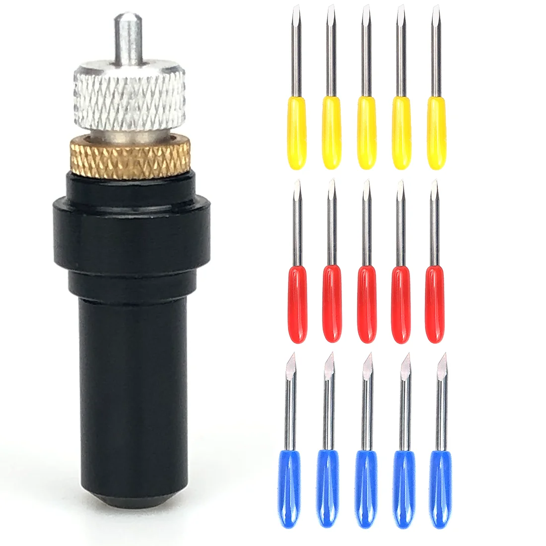 15pcs 30/45/60 Degree Plotter Blade Vinyl Cutter Replaceable Knife +1pc Summa Blade Holder Cutting Milling Engraving Hand Tool