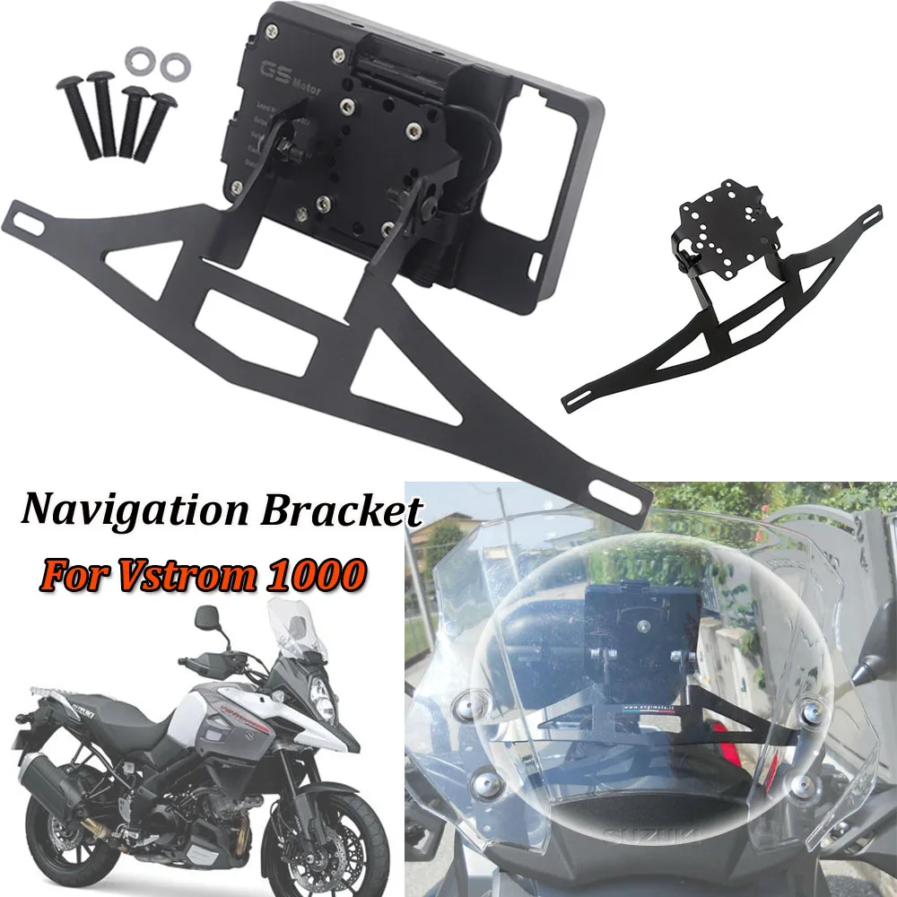 

Motorcycle GPS Smart Phone Navigation Bracket Mounting Bracket Adapter Bracket Brand For Suzuki Vstrom1000 2014-2017