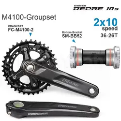 SHIMANO DEORE - M4100 Groupset M4100 Crankset 36-26T and Bottom Bracket SM-BB52 /BB-MT500-PA- 2x10-speed