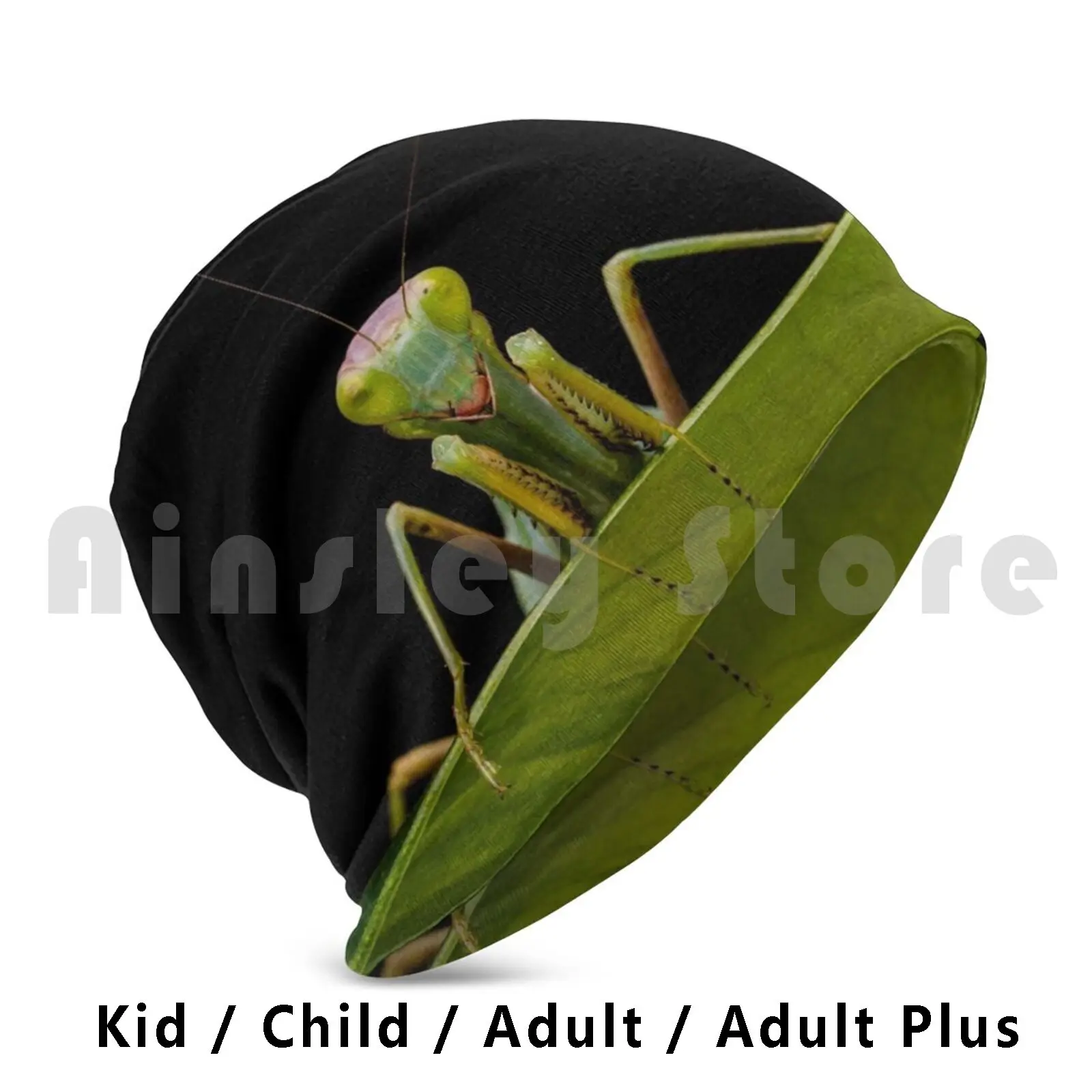 Green Mantis Hat Hat Green Preying Mantis Insect Leaf Cannibal Carnivore Legs Mouth Eat