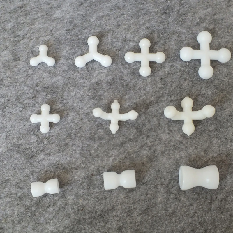 30pcs Fit 9.5-16mm White Plastic Bulk Skeleton Beads Toy Joint Materials For Animal Doll Accessories