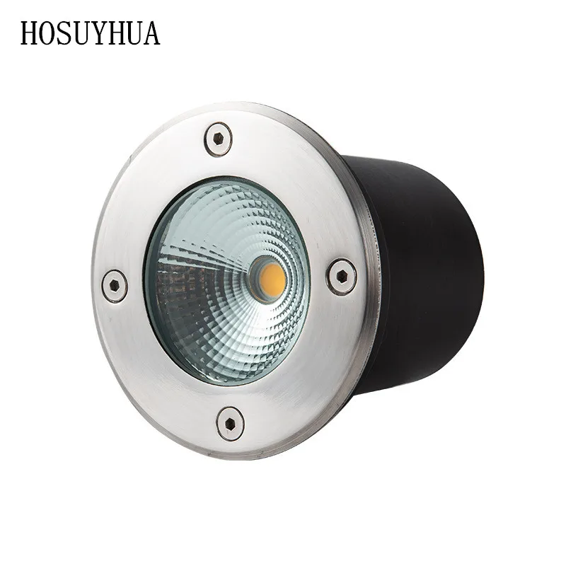 AC85-65V/dc12v ip67 5w 10 enterrado lâmpada inground iluminação waterproofcob ao ar livre conduziu a lâmpada subterrânea jardim luz paisagem lâmpada