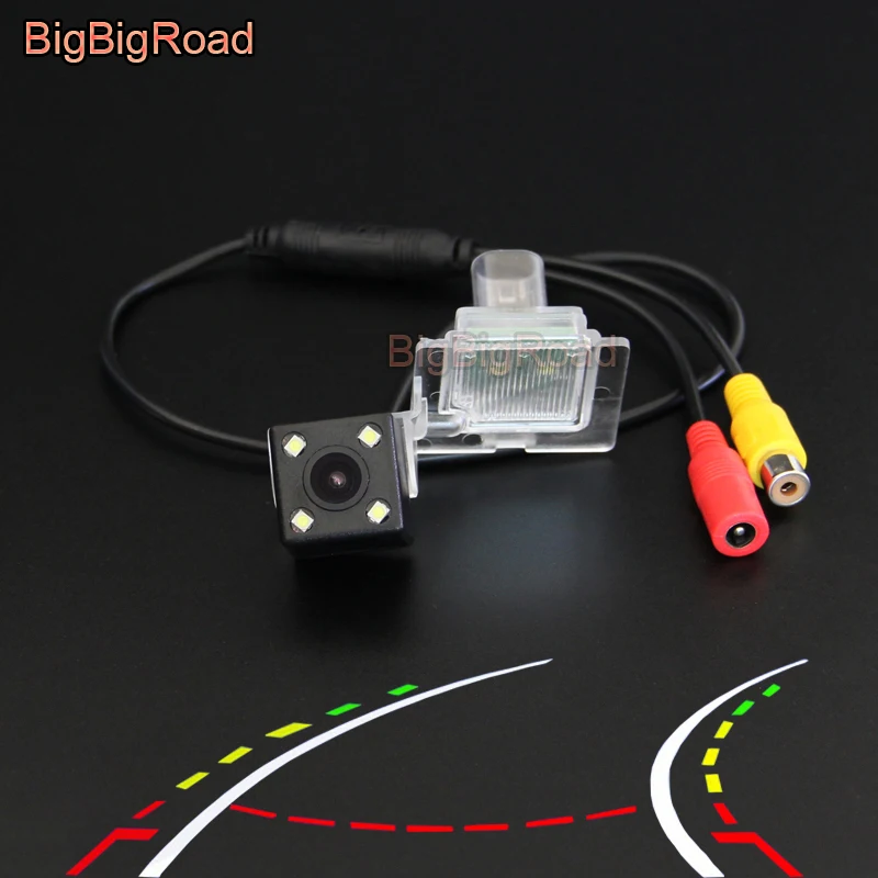 

BigBigRoad Car Intelligent Dynamic Track Rear View Parking Camera For Mercedes Benz AMG C Class C63S Coupe 2017 Night Vision