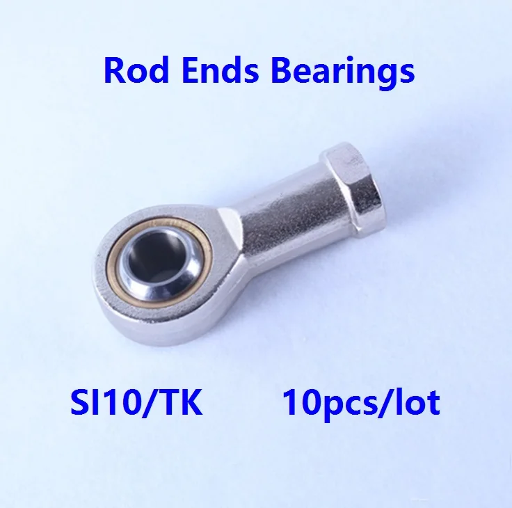 

10pcs/lot SI10/TK 10mm Internal Thread Metric Rod End Joint ball Bearing Female Right /Left Hand Fish Eye