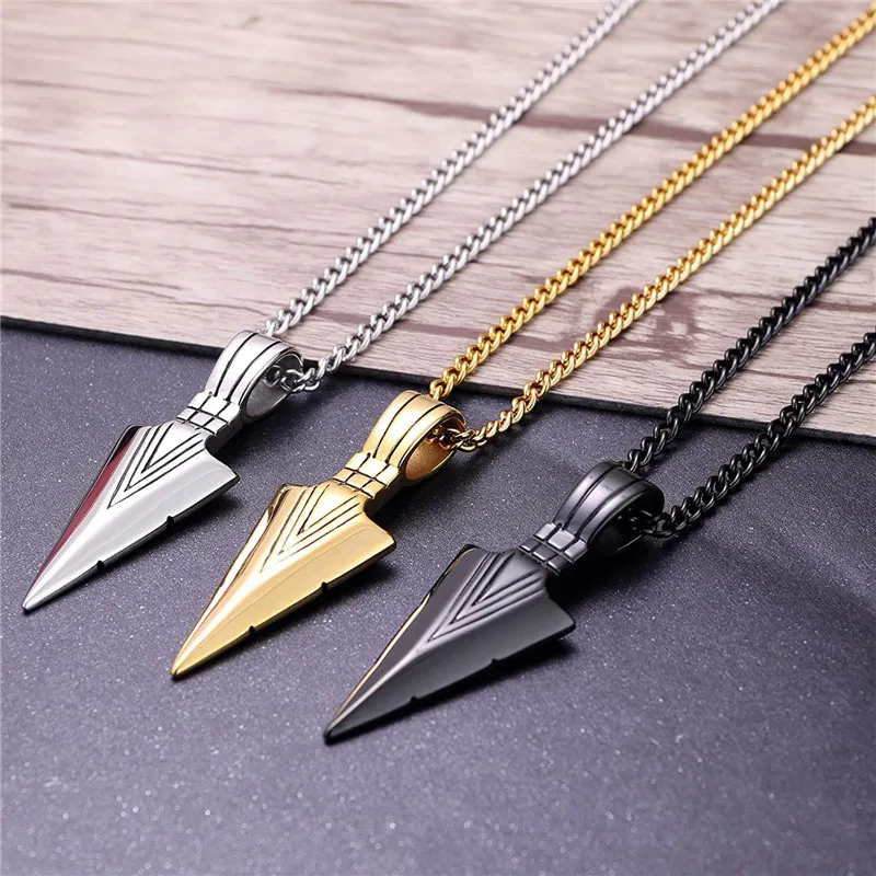 Ketting Met Pijl Hanger Lange Persoonlijke Veiligheid Zelfverdediging Mannen Wome Roestvrij Staal Sieraden Ketting Verdediging Tool Wapens