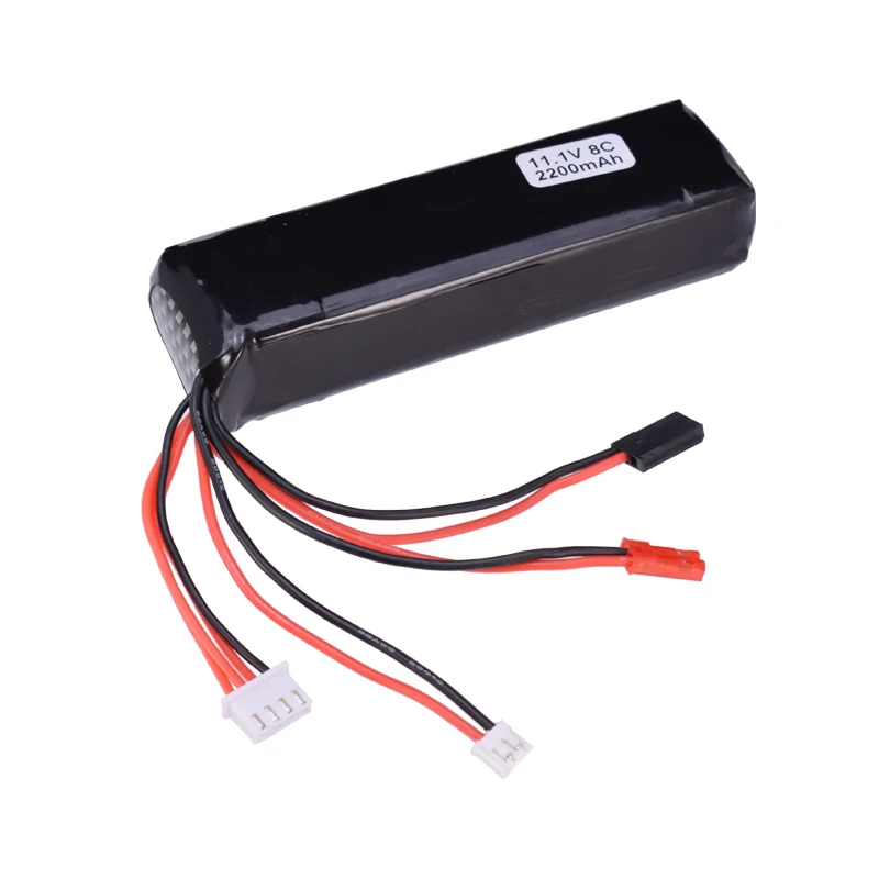 11.1V 2200mAh 8C 3S Lipoแบตเตอรี่JSTปลั๊กชาร์จสำหรับRC Droneเฮลิคอปเตอร์Quadcopterเครื่องส่งสัญญาณอะไหล่