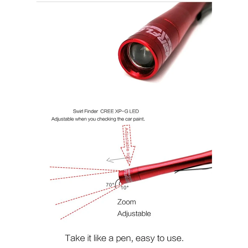 Car Paint Checking Swirl Finder Light Pen Lighter For Car Washing And Polishing