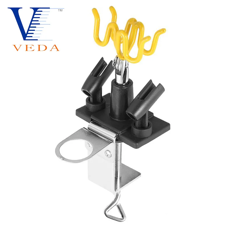 Universal Clamp-on Airbrush Gun Support Holder Holding 4 Clamp-On Mount Table Bench Station Gravity Stand Kit for Air Brush