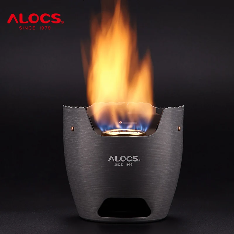 Alocs CS-B15S Camping Charcoal Wood Alcohol Stove for Outdoor Backpacking Hiking Travel BBQ