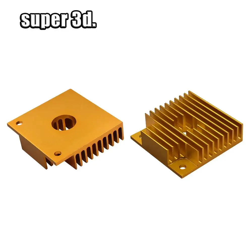 3D Printer Aluminum Motor Heatsink Black Gold Radiator 40 x 40 x 10mm for 42 stepper motor MK7/MK8 Extruder Heat Sink