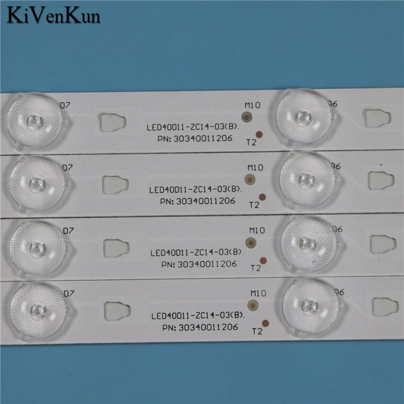 شرائط الإضاءة الخلفية LED مصباح التلفزيون لهاير LE40M600CF LE40F3000WX LE40M600F القضبان LED العصابات LED40D11-ZC14-03(B) PN:30340011206 الحكام