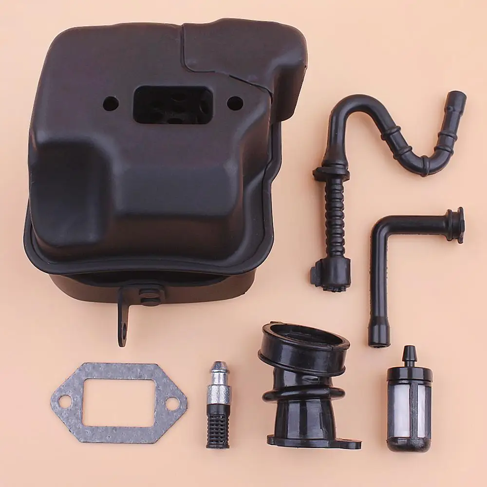 Silenciador de escape para motosierra Stihl MS361 MS 361, colector de admisión, Kit de junta de línea de filtro de aceite y combustible, 1135, 140, 0650