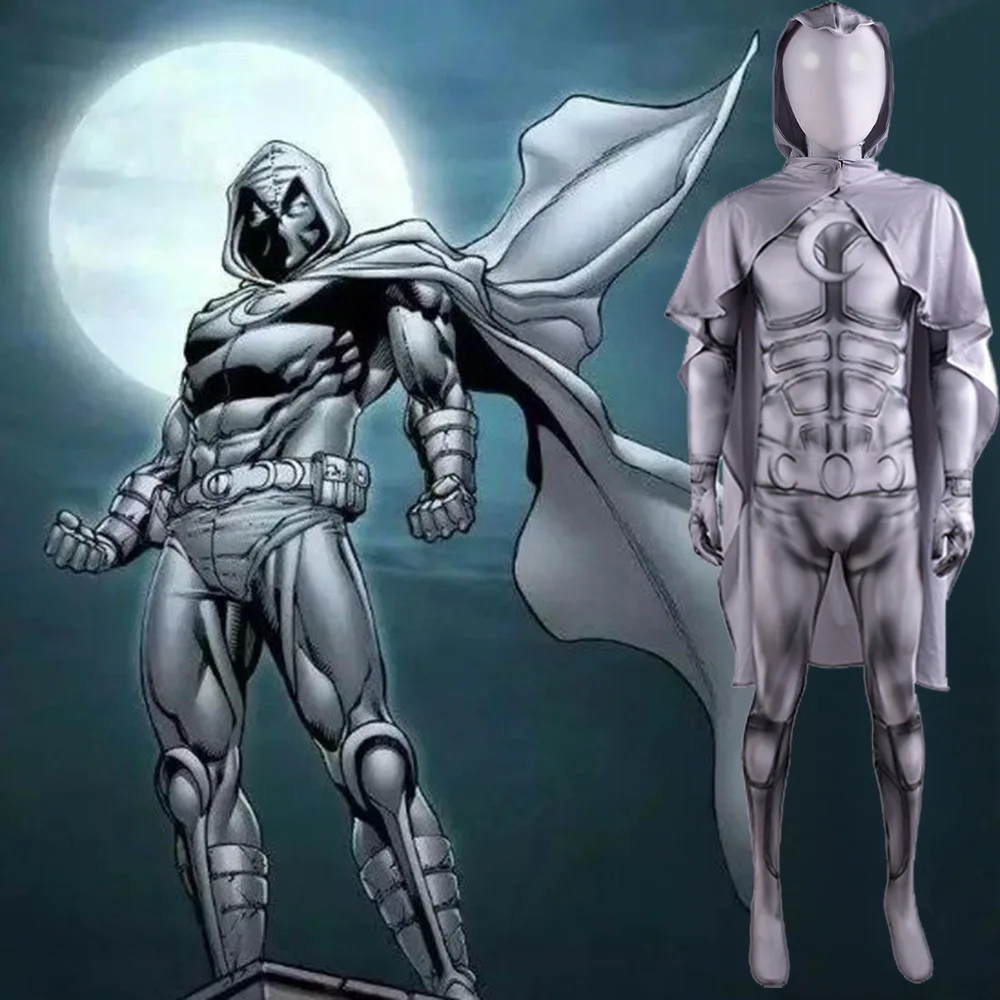 

Moon Knight Cosplay Costume Zentai Halloween Costume Marc Spector Cosplay Spandex Superhero Bodysuit Jumpsuit Disfraces