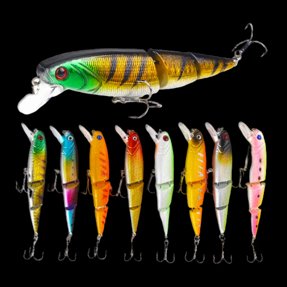 WALK FISH 1PCS Jointed Fishing lure 10.5CM/15G Section Bait Minnow plastic Artificial Bait Wobbler Fishing Tackle Saltwater Lure