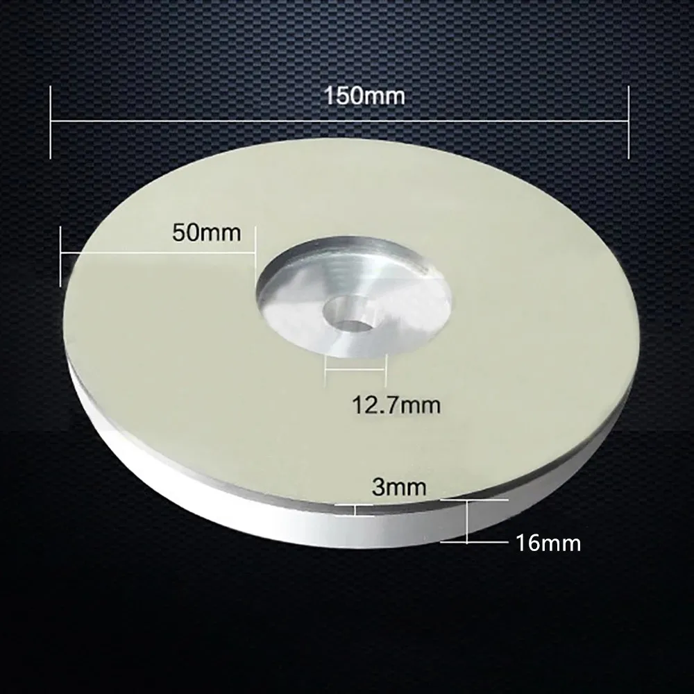 Roda de diamante de resina 150mm, disco de moagem para cabeleireiro, tesoura, cortador elétrico, joia, jade, aço e tungstênio, disco de polimento