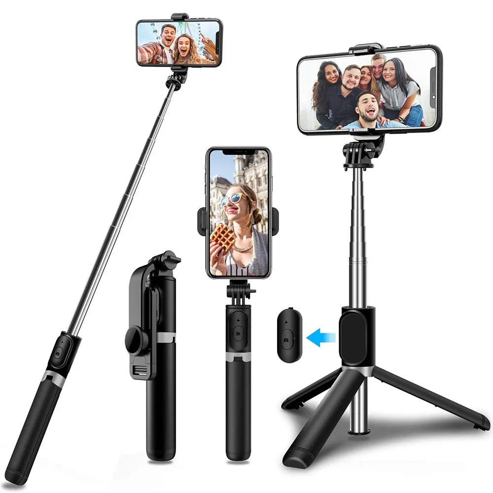 Wireless Selfie Stick Tripod Foldable Monopod Universal Holder for Xiaomi Mi Redmi Huawei Honor iPhone 11 Samsung Gopro Go Pro 9