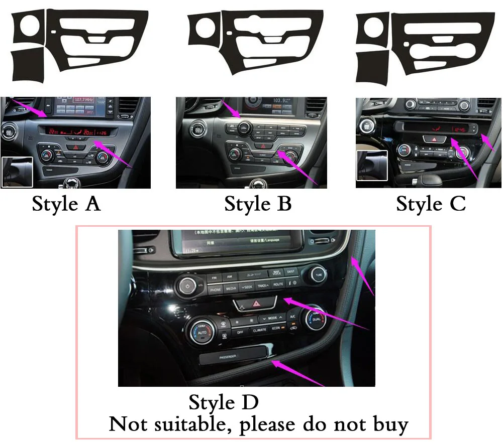 For  Kia Optima K5 2011-15 Interior Central Control Panel Door Handle 3D/5D Carbon Fiber Stickers Decals Car Styling Accessorie