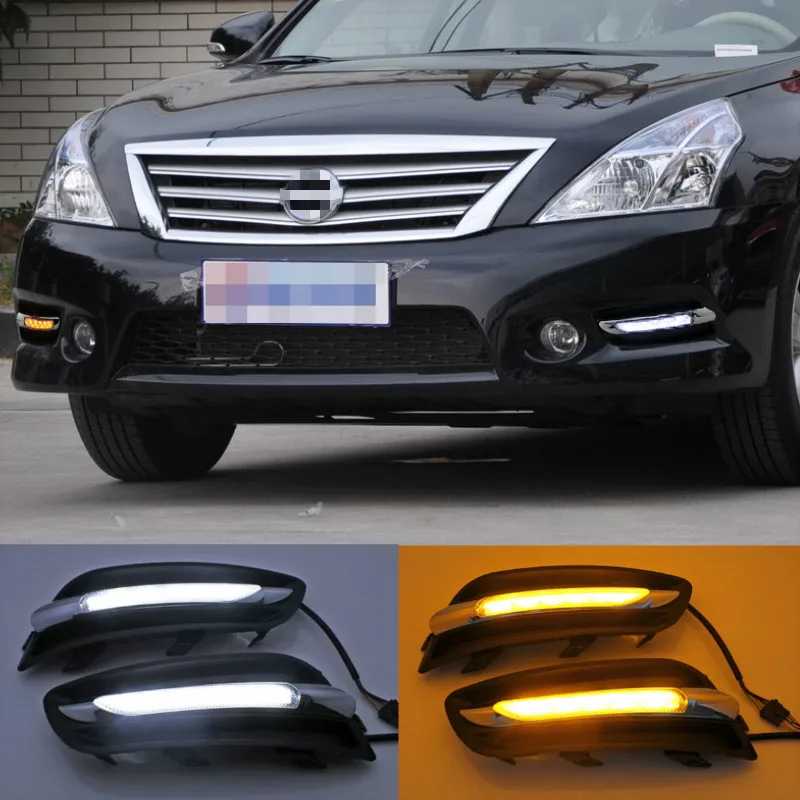 LED Daytime Running Light For Nissan Altima teana 2011 2012 DRL with turn signal Daylight Waterproof Fog Lamp