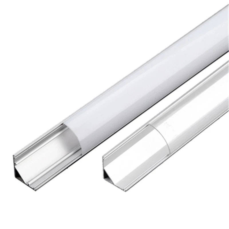 1-30 sztuk/partia LED profil aluminiowy w stylu 0.5M dla 5050 5630 taśmy led, mleczna/przezroczysta osłona na kanał aluminiowy