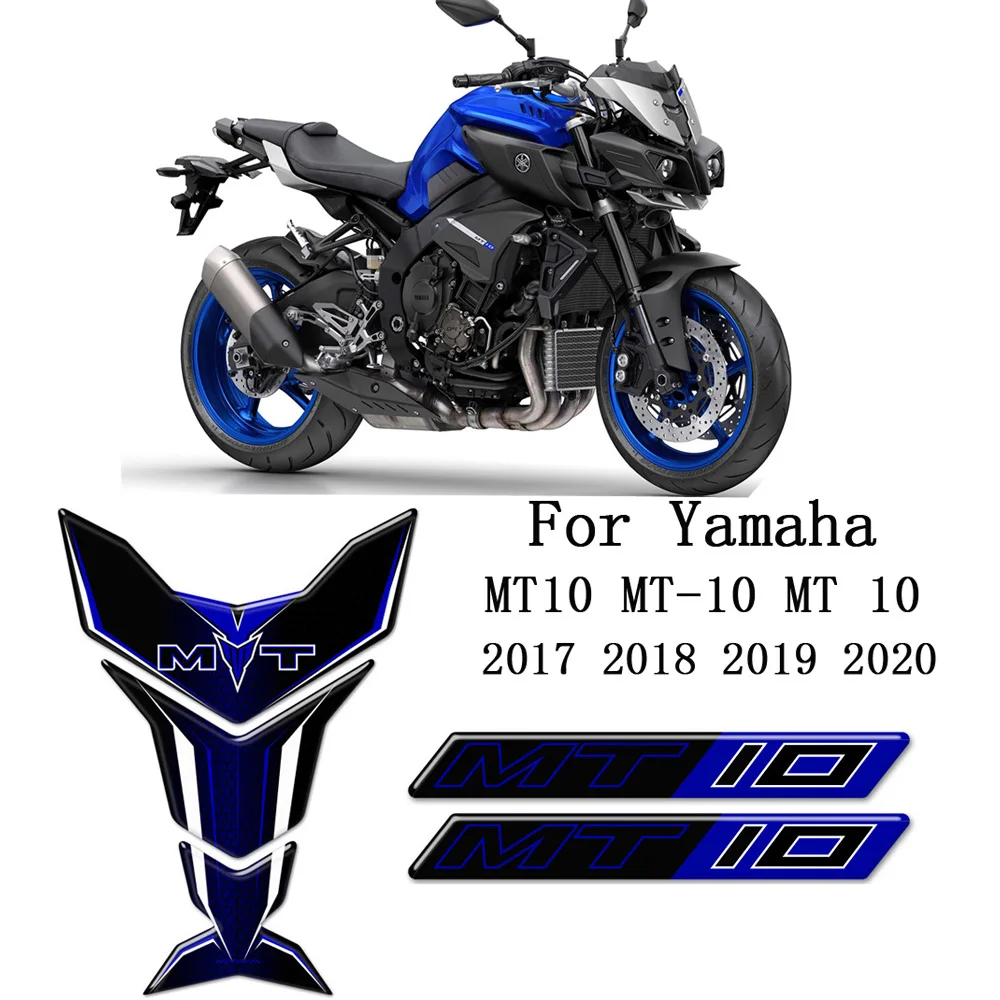 Adesivo protetor para tanque de moto, acessório 2016 2017 2018 2019 mt10 para yamaha com adesivos 3d decalque de tanque para moto