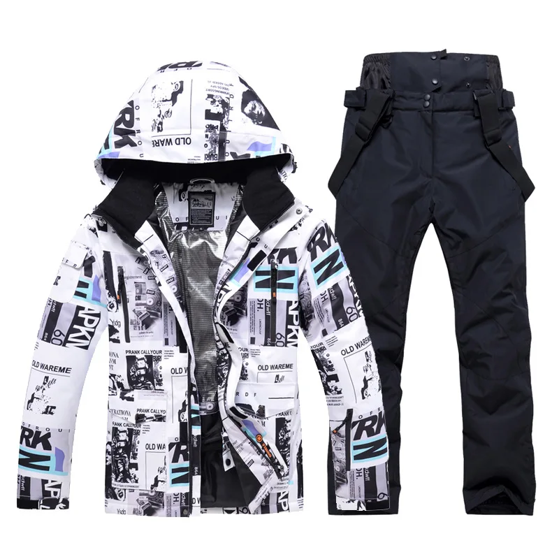 Men Women Couples Ski Suit Winter Waterproof Thick Warm Ski Jacket and Pants Set Outdoor Snow Costumes Brand Snowboard Overalls