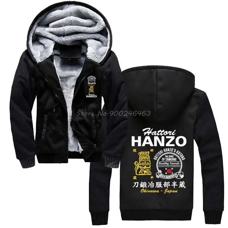 Kill Bill Hattori Hanzo Ninja Samurai Katana Swordsmith Japanese Hoodie Unisex Men Thicken Hoodies Hooded Sweatshirt Streetwear