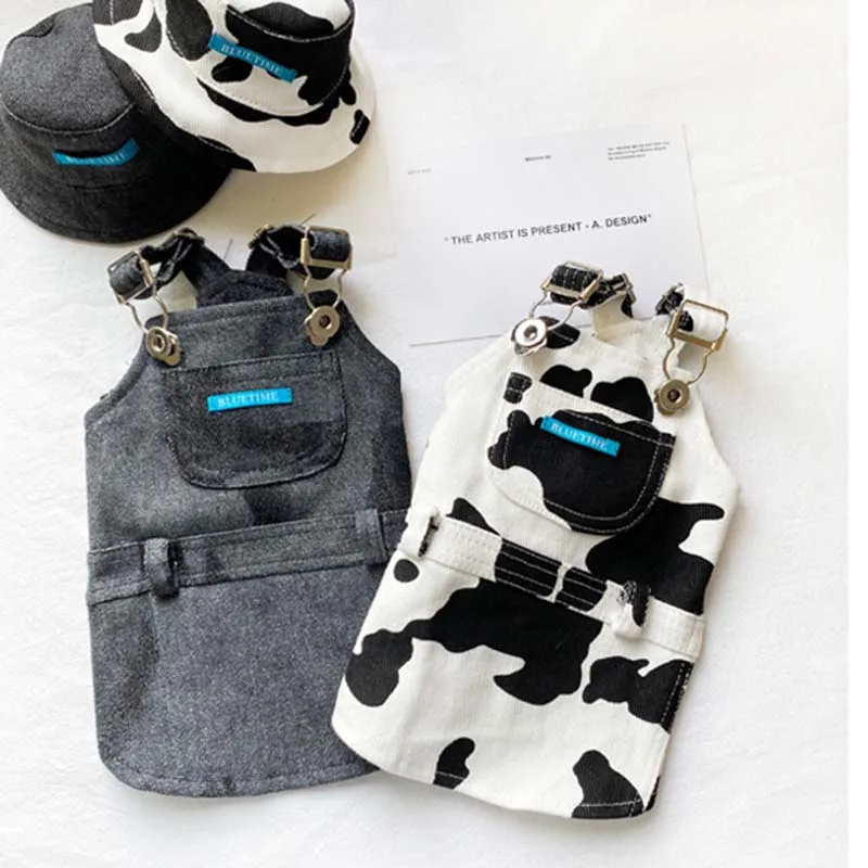 Cute And Handsome Dog Clothes Spring And Summer Cowboy Pet Tights Schnauzer Small And Medium Dogs Suitable For French Bulldogs