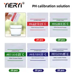 100pcs/set PH Test Meter Measure Calibration Solution PH Buffer Powder 4.01+6.86+7.0+10.01+9.18 Calibration Point free shipping