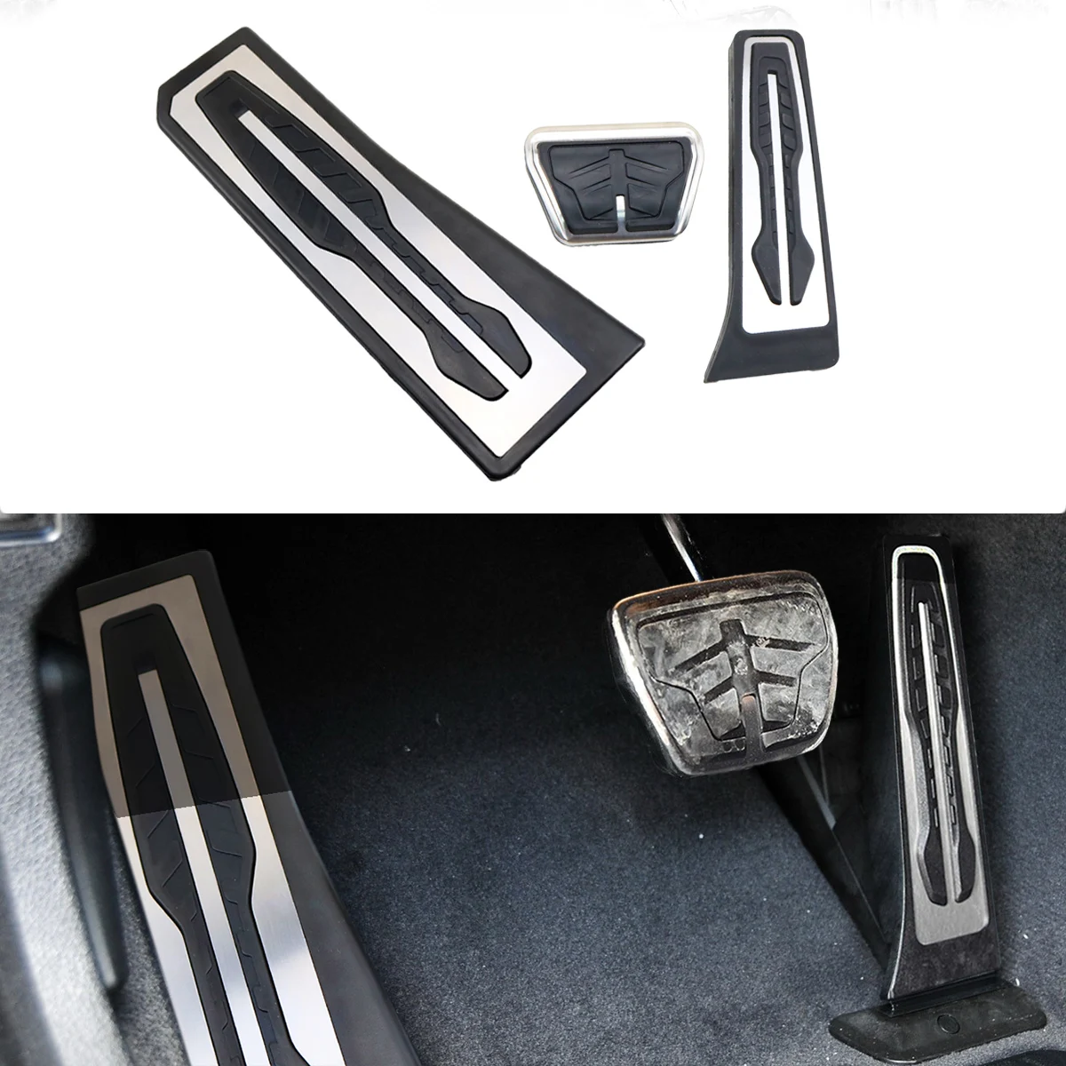 Non-slip Mat Foot Rest Carpet Pad Brake Gas Accelerator Pedal Cover Fit For BMW 5 6 7 Series X3 X4 Z4 Accessories Trim