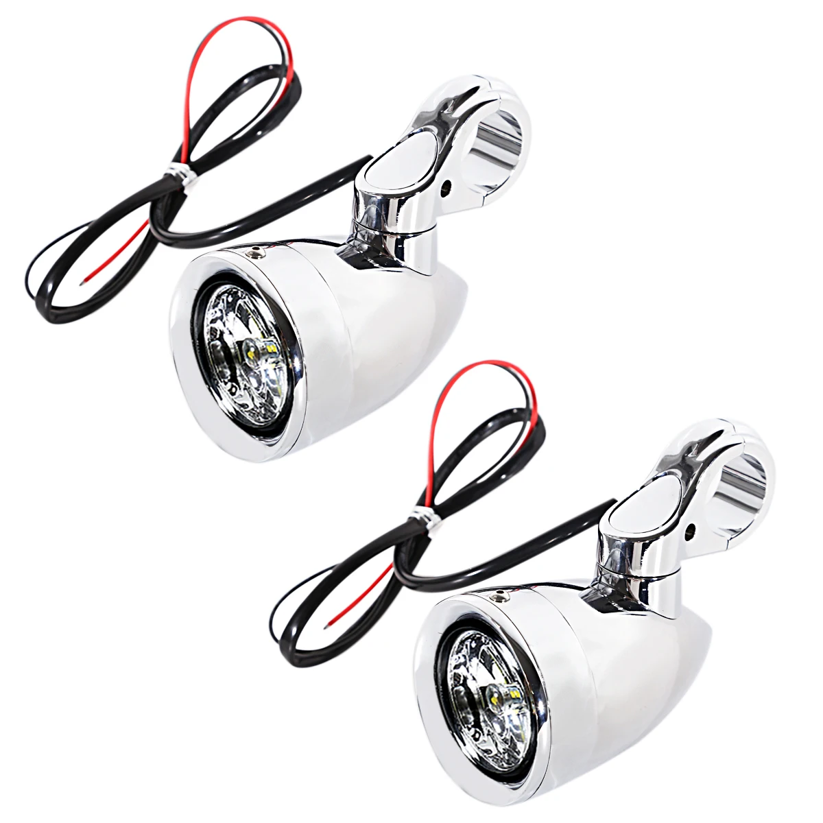 Chromowane zestawy dodatkowych świateł LED do uniwersalnego motocykla Harley Touring przemieszczanie się po ulicy FLHX Softail z osłonami silnika 1 1/4 32 mm
