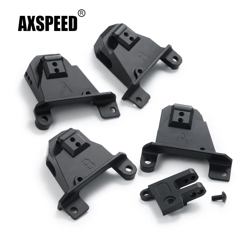 

AXSPEED Aluminum Front&Rear Shock Towers with Adjustable Mount Shock Damper Towers Mount for TRX-4 1/10 RC Crawler Car