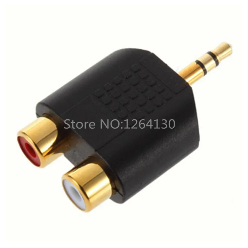 Aポイント2つの3.5オーディオアダプターダブルロータスマザーメスのレボリューション3.5オーディオプラグツーrca