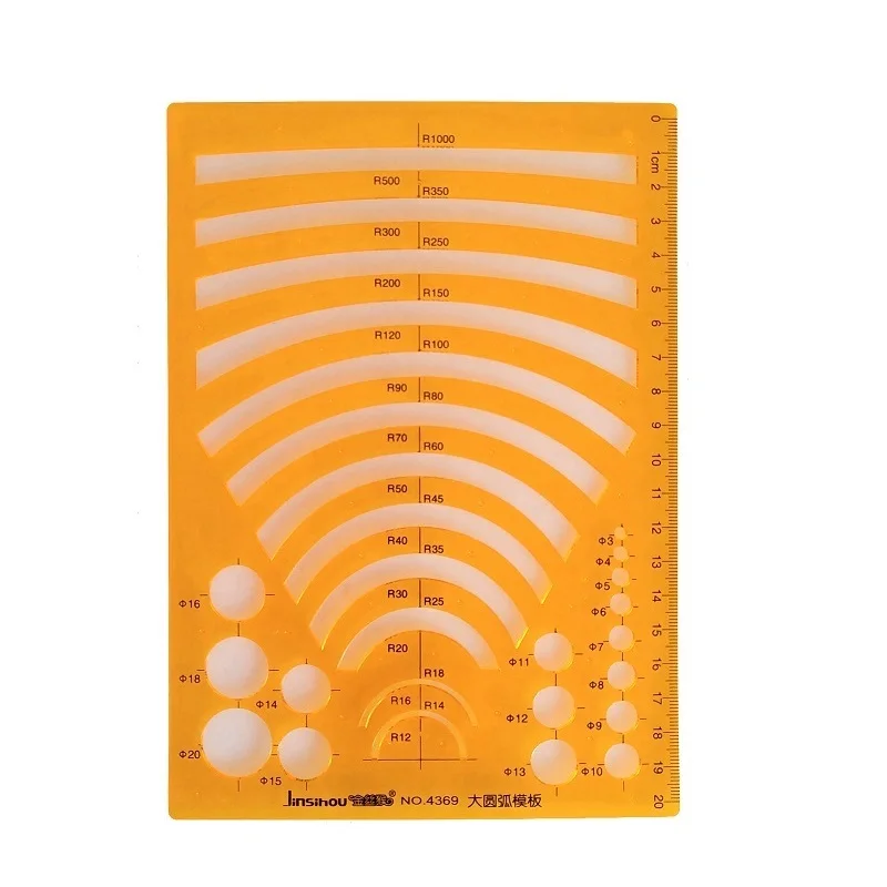 Modelo de desenho e estêncil elíptico