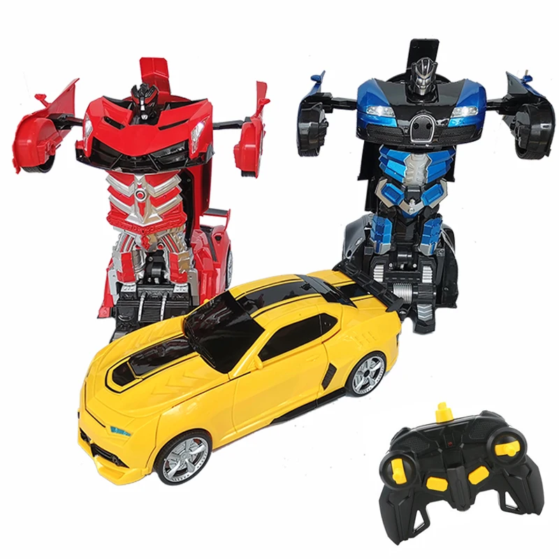 Meninos brinquedo favorito rc transformação carro deformado robô carro modelo brinquedos crianças presente rc carro